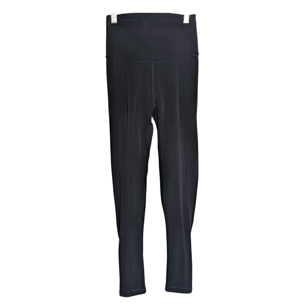 Athleta Mudra 7/8 Tight Black Mesh Panel Leggings Women Size XS Yoga Workout